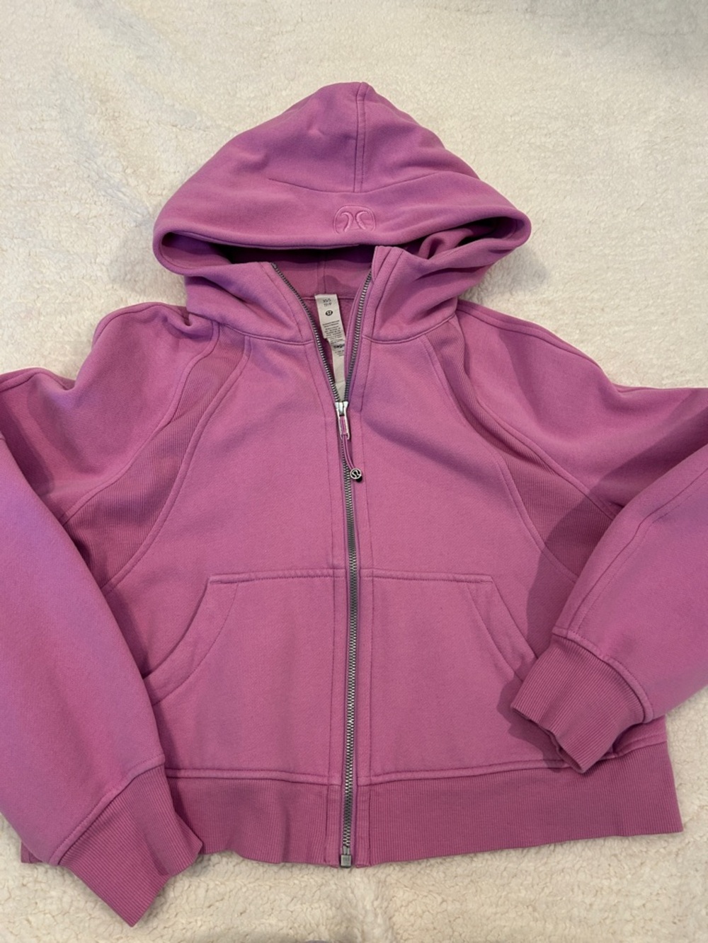 LULULEMON CROPPED SCUBA HOODIE FULL ZIP XS/S